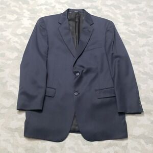Hart‎ Schaffner Marx Suit Mens 42R Blue Pockets Two Button